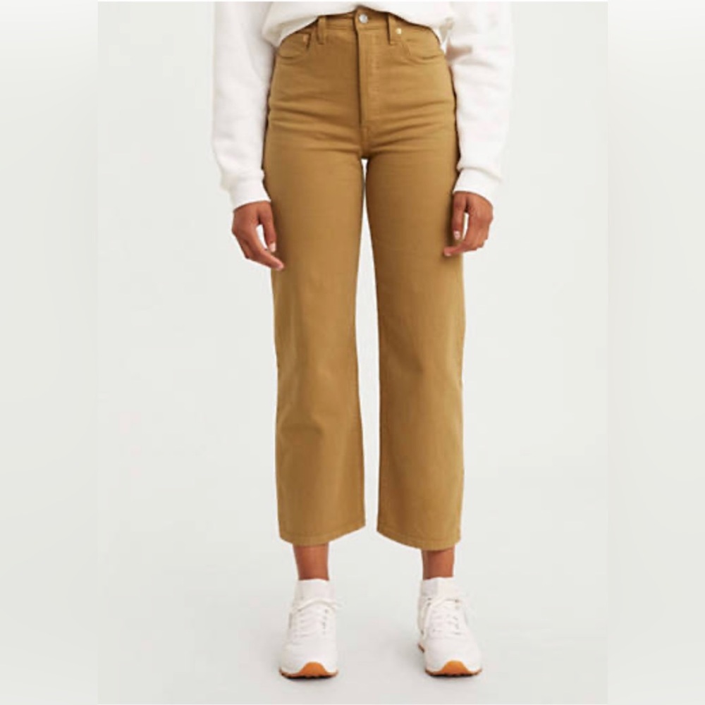 Levi’s Ribcage Straight Ankle Jeans Tan